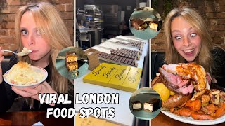 LONDON FOOD TOUR  I visited three viral food spots Blacklock Barnaby bars amp coffee [upl. by Allemac]