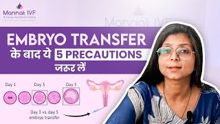 Embryo Transfer के बाद क्या सावधानि बरतें । Precautions after IVF । Dr Khusboo । Mannat IVF Patna [upl. by Aneekas]