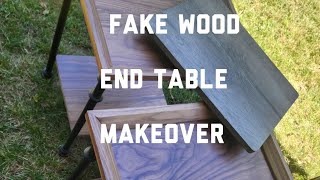 Fake Wood End Table Makeover [upl. by Marcin879]