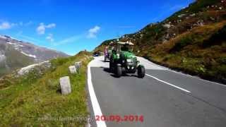 Grossglockner Oldtimer Traktor WM 2014Traktor fahren im alpinen Hochgebirge auf 2500 Meter Höhe [upl. by Wadesworth]