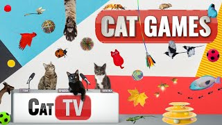 CAT Games  Ultimate Cat TV Compilation Vol 44  2 HOURS 🐝🐞🦋🦎🦜🐜🐭🧵 [upl. by Eadie]