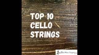 Top 10 Cello Strings 10th to 1st Larsen Pirastro Thomastik [upl. by Anos]