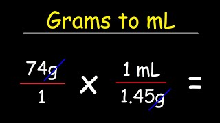 How To Convert Grams to Milliliters  g to mL [upl. by Colson200]