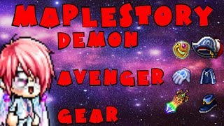 Demon Avenger Equipment April 2019  MapleStory GMS [upl. by Noelyn]