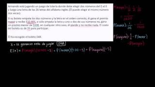 Ganancia esperada de un billete de lotería [upl. by Akeit]