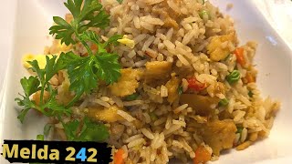 CONCH FRIED RICE  BAHAMIAN COOKING [upl. by Ymaral]