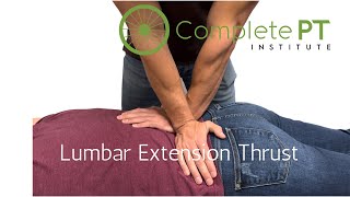 Lumbar Extension Grade 5 Thrust [upl. by Uund]