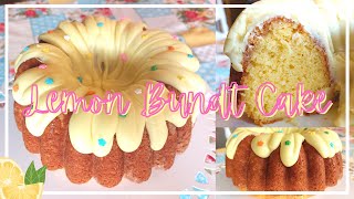 Super Easy Lemon Bundt Cake for Spring  Box Cake mix HACK  Lemon Cake [upl. by Neehsas414]