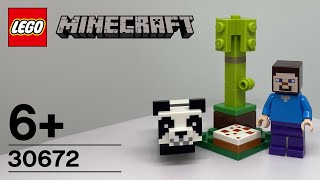 Building The LEGO Minecraft Polybag 30672 quotSteve and Baby Pandaquot [upl. by Rabush]