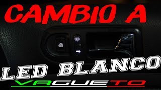 Cambio a LED blanco puerta copiloto  VW JETTA CLASICO  MK4 [upl. by Lucey798]