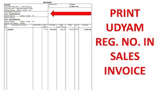 PRINT MSME REGISTRATION NO IN TALLY PRIME 41 SALES INVOICE [upl. by Grube]