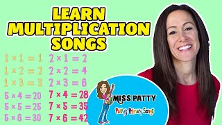 Learn Multiplication Songs for Children Times Tables Multiply Numbers 112 for Kids by Patty Shukla [upl. by Notsgnik]