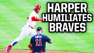 Harper stares at Arcia after homering twice a breakdown [upl. by Lindsy]