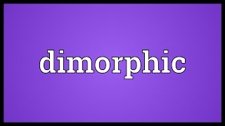 Dimorphic Meaning [upl. by Nyleve]