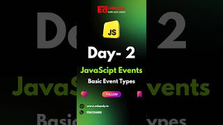 JavaScript Events  Basic Event types [upl. by Nava]