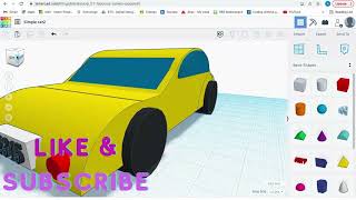 How to design a simple car using tinkercad [upl. by Reni]