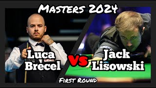 Luca Brecel vs Jack Lisowski  Masters Snooker 2024  First Round Live [upl. by Gapin355]