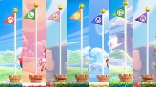 All Characters Reach The Flag  Super Mario Bros Wonder [upl. by Airamana674]