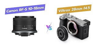 📸 Canon RFS1018mm vs VILTROX 28mm Which Lens Should You Buy 🤔 [upl. by Starinsky]