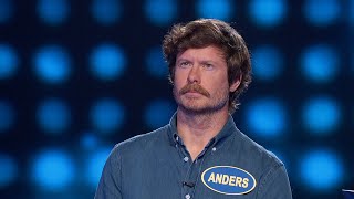 Fast Money Anders Holm and Emma Nesper Holm  Celebrity Family Feud [upl. by Nospmoht933]