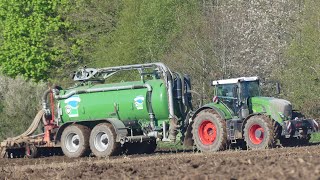 🇫🇷🐷 ÉPANDAGE DE LISIER DE PORC  SARL LANOE 🌱FENDT 933 S4 DESIGN LINE amp MAUGUIN [upl. by Noguchi]