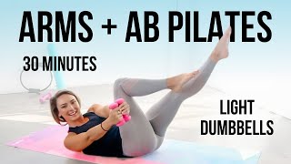 Pilates Arms  Abs with Weights [upl. by Langbehn]