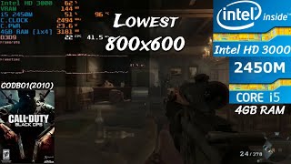 Call of Duty Black Ops  HD3000  i5 2450M  Low 800x600 [upl. by Vince]