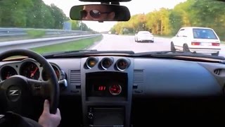 SLEEPER GOLF MK1 smokes Porsche GT3 and 350Z on the Autobahn [upl. by Angell]