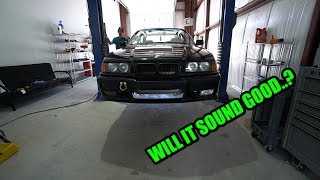 BOOSTED E36 GETS FULL STRAIGHT PIPE [upl. by Azerila]