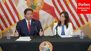 Gov Ron DeSantis Holds Roundtable With Condominium Owners In Miami Lakes Florida [upl. by Neelyhtak932]