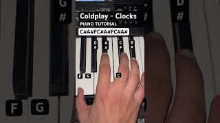 Clocks Song Easy Piano Tutorial pianotutorial shorts [upl. by Aerdnuahs]