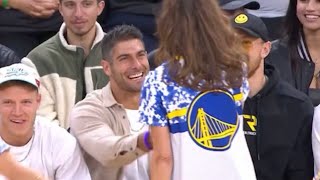 Warriors cheerleaders only said hi to 49ers Jimmy Garoppolo not George Kittle or Christian McCaffrey [upl. by Naenej]