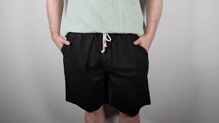 Mens Linen Shorts Casual Elastic Waist Drawstring Summer Beach Shorts Linen Shorts Review [upl. by Violette]