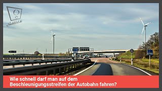 Wie schnell darf man auf dem Beschleunigungsstreifen der Autobahn fahren [upl. by Alver]