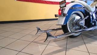 2005 HarleyDavidson® FLSTNI  Softail® Deluxe in Glacier White Pearl  Chopper Blue [upl. by Anigue]