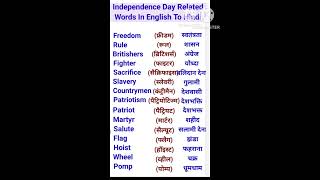 Daily use words meaning रोज बोले जाने वाले वर्ड meaning shortvideo shorts words vocabulary [upl. by Ynttirb]