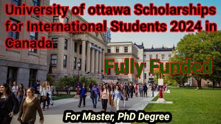 Ottawa University Scholarships for international students inCanada for 2024 [upl. by Stambaugh]