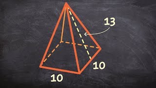 How to find the surface area of a 3D pyramid [upl. by Lubow114]