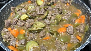 GUISADO DE CARNE DE RES EN SALSA VERDE 😋 [upl. by Lednew]