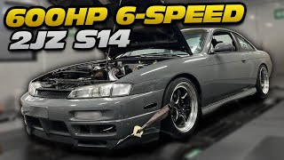 Building a 600HP Nissan S14 240SX in 25 Minutes Single Turbo 6Speed [upl. by Lajib14]