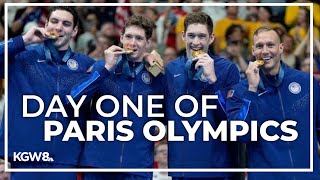 Paris Olympics Team USA gets first gold medal [upl. by Adaven]