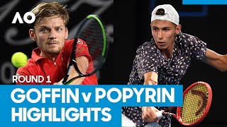 David Goffin vs Alexei Popyrin Match Highlights 1R  Australian Open 2021 [upl. by Sherard]