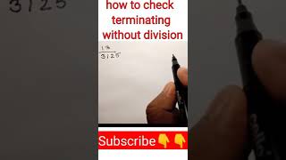 how to check terminating or non terminating without division।for full video link discdriptionShorts [upl. by Nuhsar]