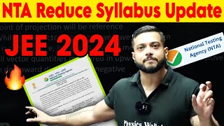 JEE Reduced Syllabus UpdateJEE Mains Exam Reduced Syllabus  Rajwant Sir Honest Talk Physicswallah [upl. by Ellenig]