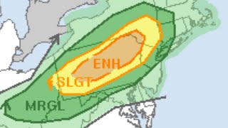 AN ENHANCED RISK HAS BEEN ISSUED FOR SEVERE STORMS TOMORROW IN THE NORTHEAST [upl. by Nad]