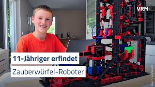 11Jähriger Binger Schüler erfindet ZauberwürfelRoboter [upl. by Hoj]