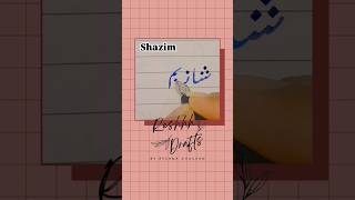 quotShazimquot name in urdu handwriting urducalligraphy nameartvideo ytshortsurdu reshhhdrafts [upl. by Danforth]