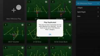 iPad V32  Copy Individual Plays to Another Playbook  Tackle Football Playmaker iPad App Tutorial [upl. by Lleuqar]