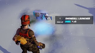 Hit opponents with snowballs from the snowball launcher Fortnite [upl. by Orren990]