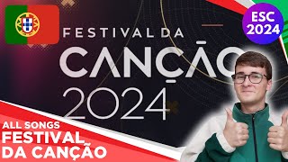 Festival da Canção 2024 Reaction 🇵🇹  Portugal Eurovision [upl. by Lyram]